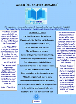 Poem on The Saviour is Coming