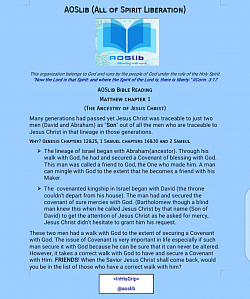 Commentary on Matthew chapter one titled The Ancestry of Jesus Christ